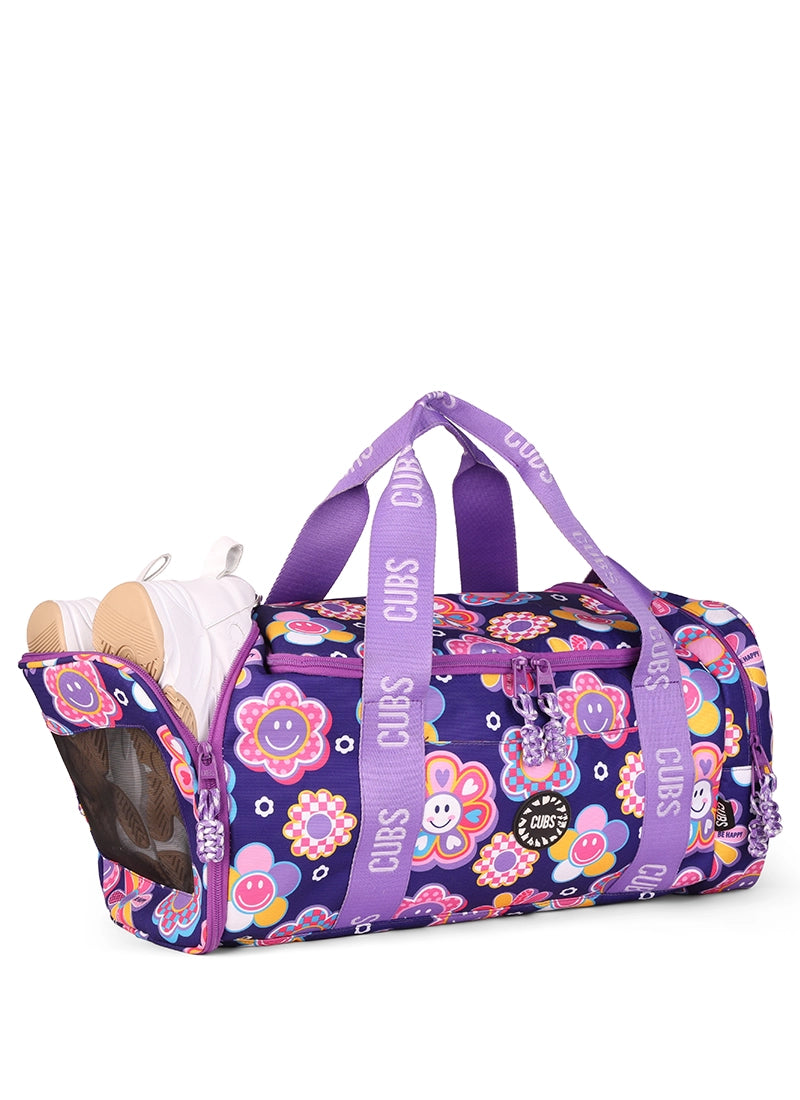 Deep Purple Roses two side Pocket Large Duffel bag
