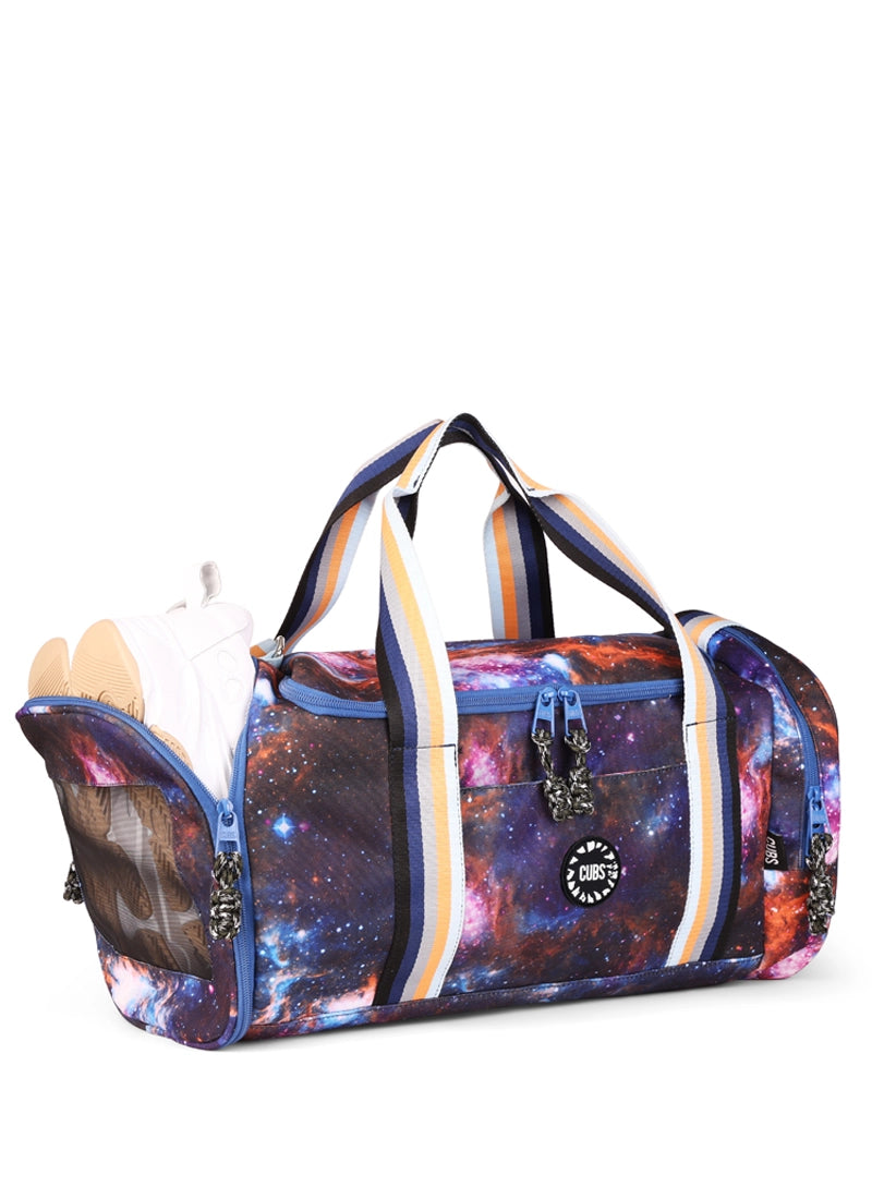Purple Galaxy two side Pocket Large Duffel bag
