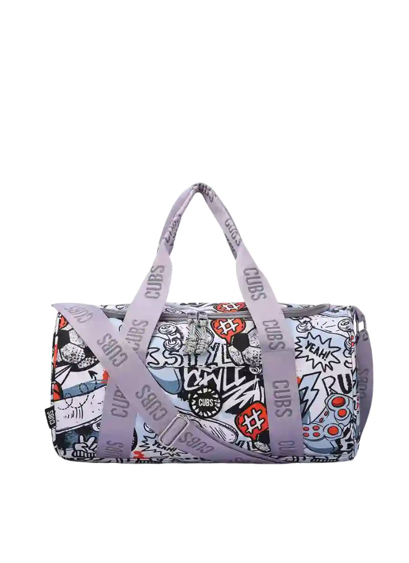 Grey Sports Medium Duffel Bag