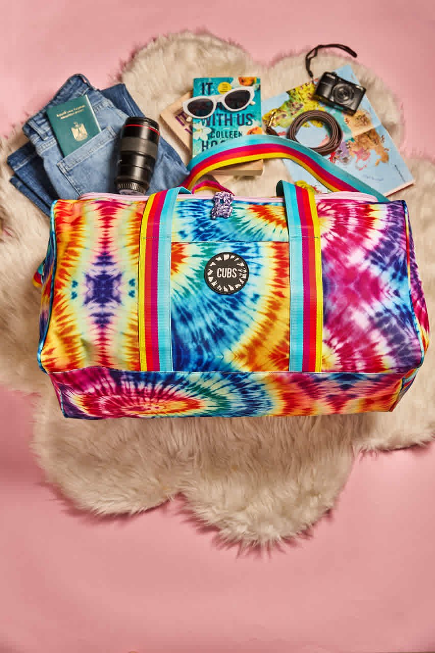 Lilac Dreams Tie Dye Weekender Duffel Bag