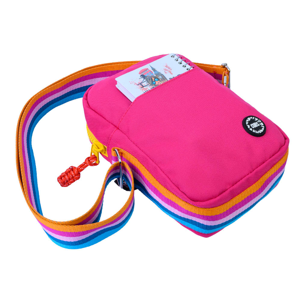 Fuchia/Yellow Cross Body Bag