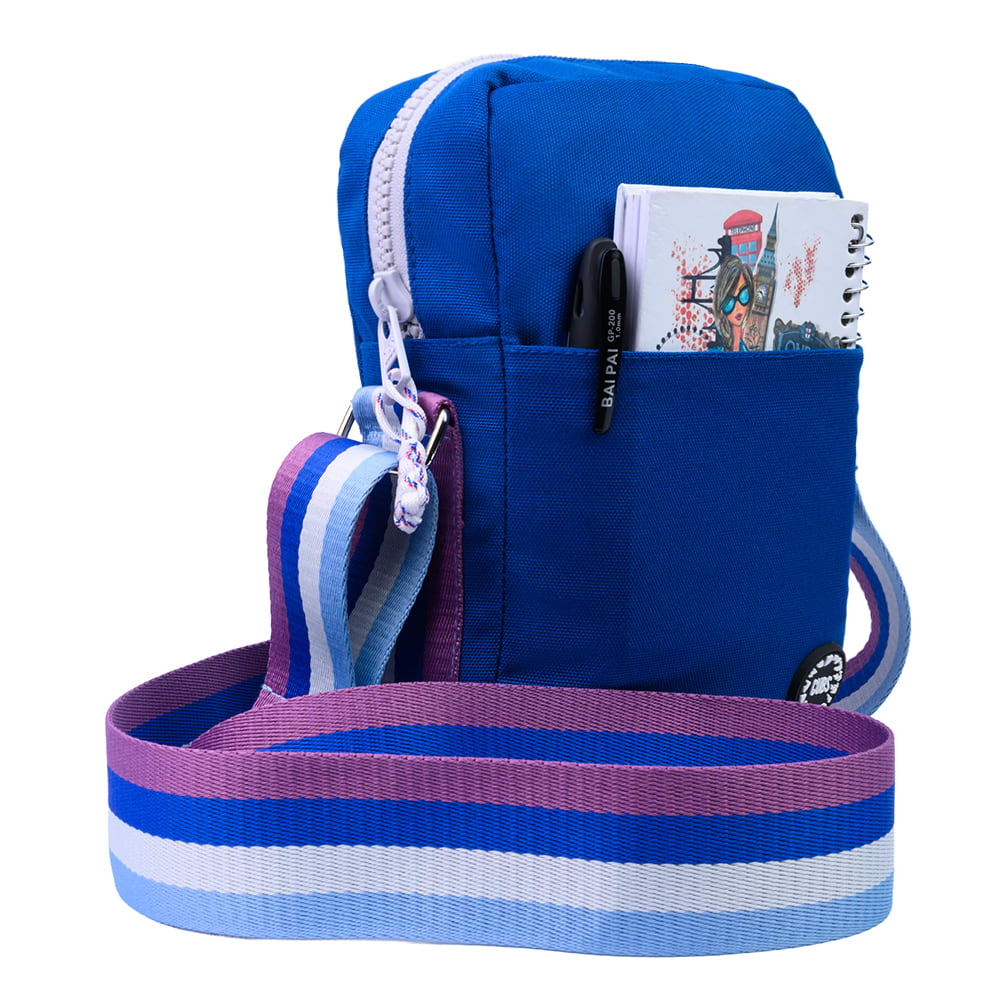 True Blue/Grey Cross Body Bag