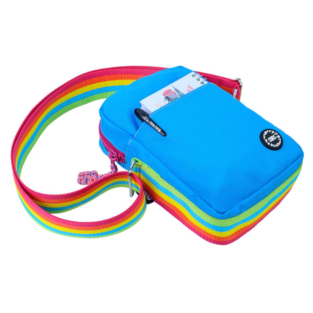 Blue/Fuchia Cross Body Bag