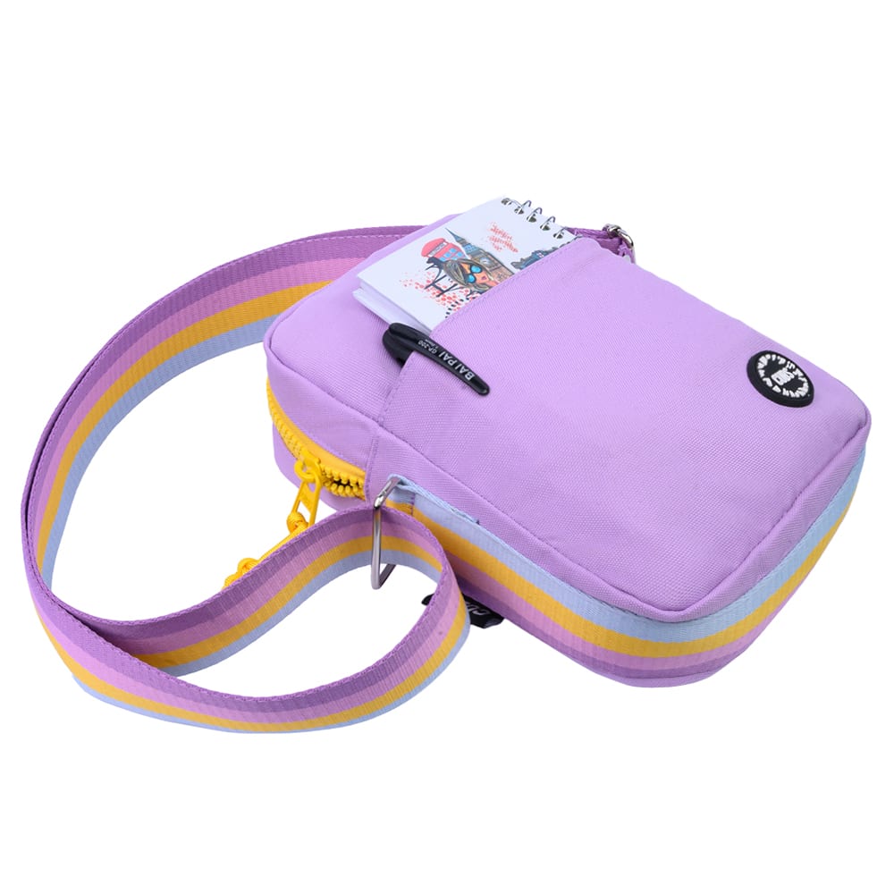 Lilac/Yellow Cross Body Bag