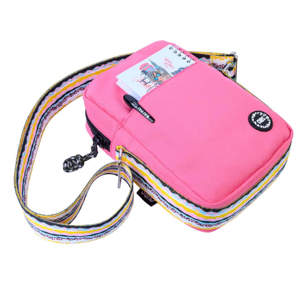 Pink/Black Cross Body Bag