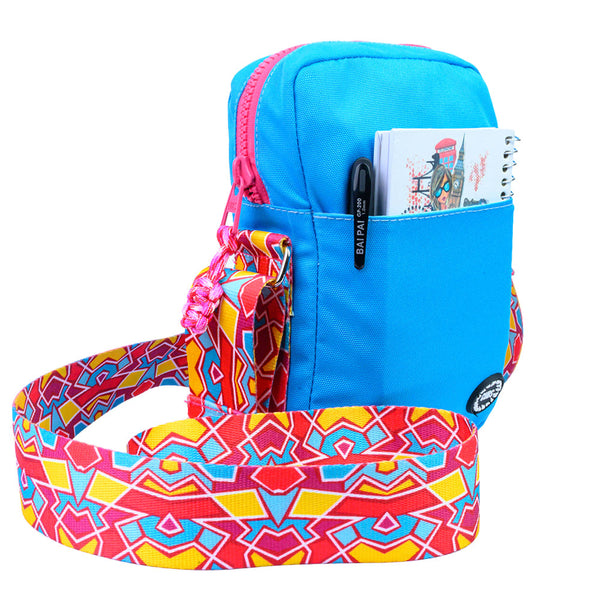 Blue/Pink Cross Body Bag