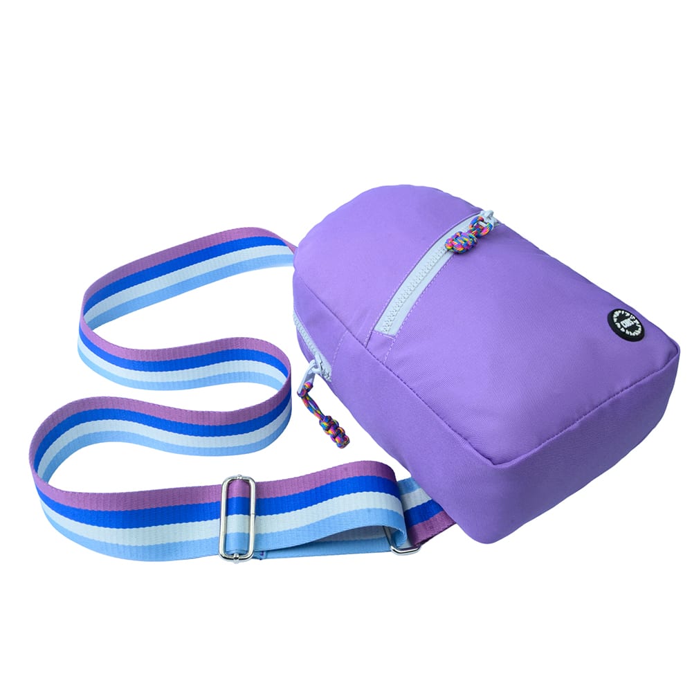 Lilac/grey Sling Front Zipper