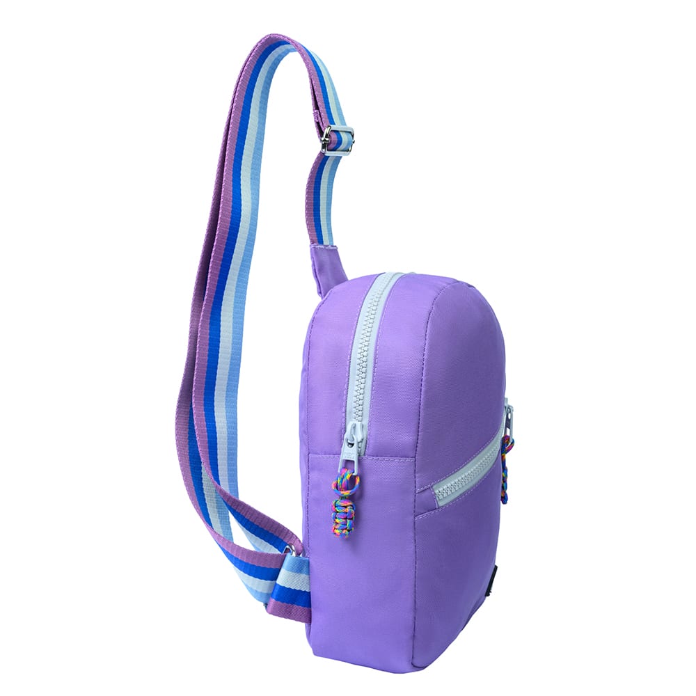 Lilac/grey Sling Front Zipper