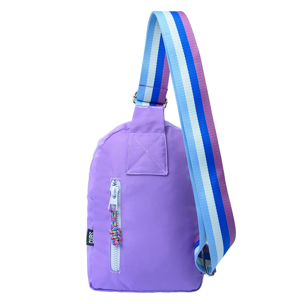 Lilac/grey Sling Front Zipper