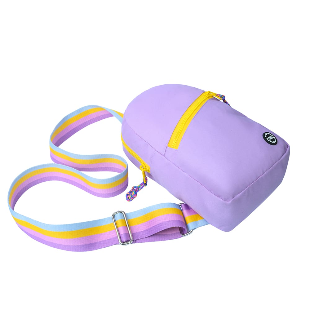 Lilac/yellow Sling Front Zipper