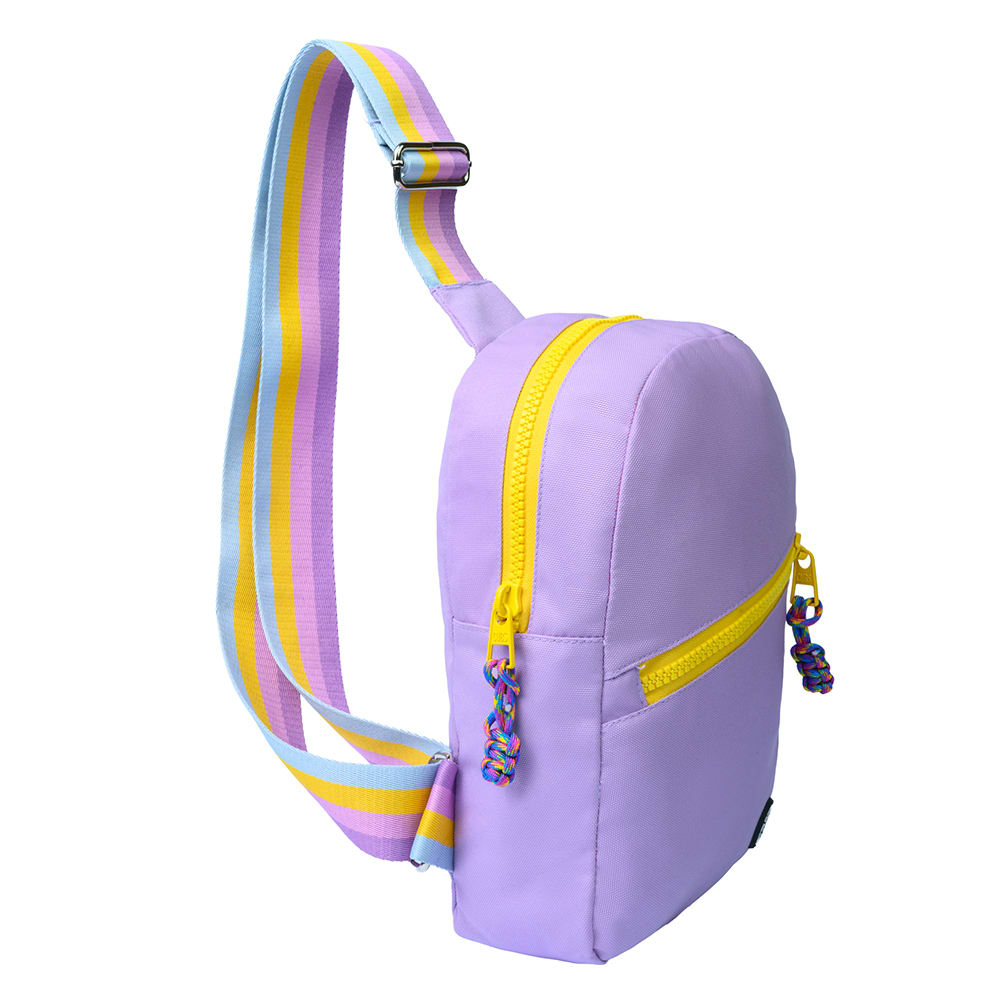 Lilac/yellow Sling Front Zipper