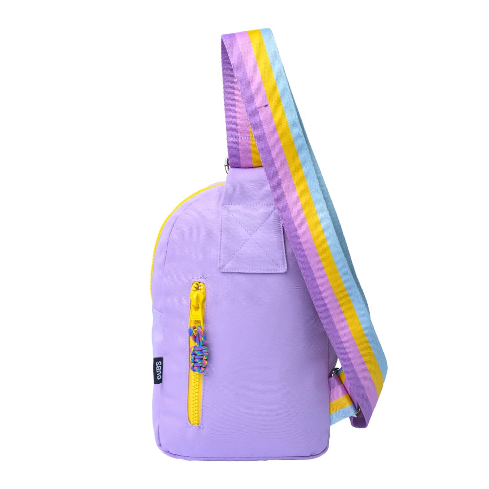 Lilac/yellow Sling Front Zipper
