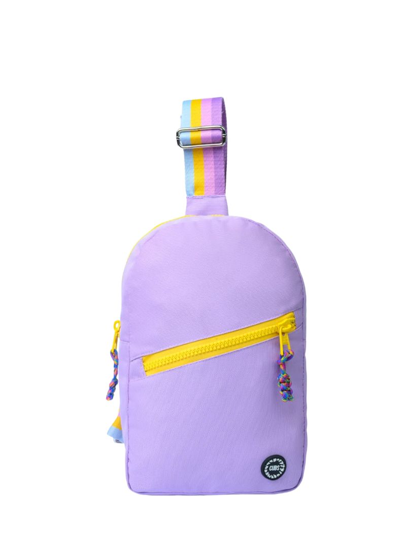 Lilac/yellow Sling Front Zipper