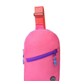 Pink Sling Front Zipper Crossbody Bag