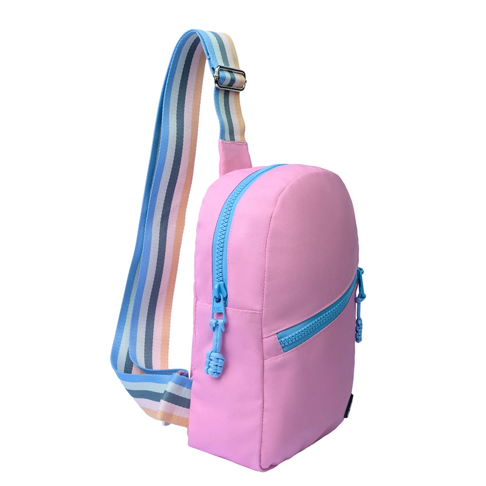 Light Pink Sling Bag Zipper Pocket