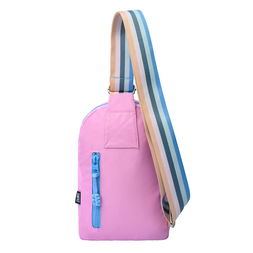 Light Pink Sling Bag Zipper Pocket