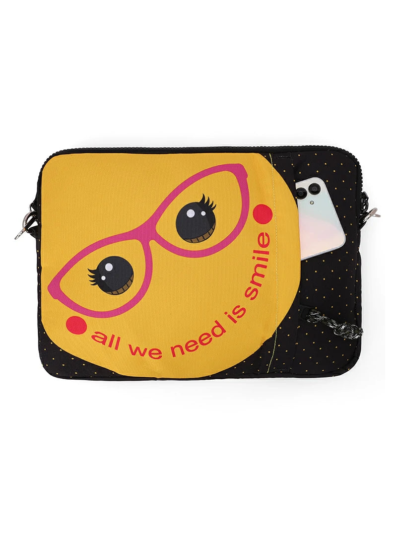 All We Need Is Smile Laptop Bag With Strap 13 Inch