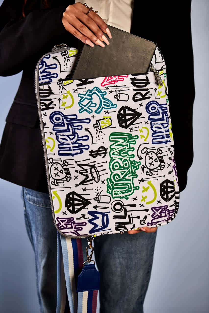Cool King Graffiti Laptop Bag With Strap 13 Inch