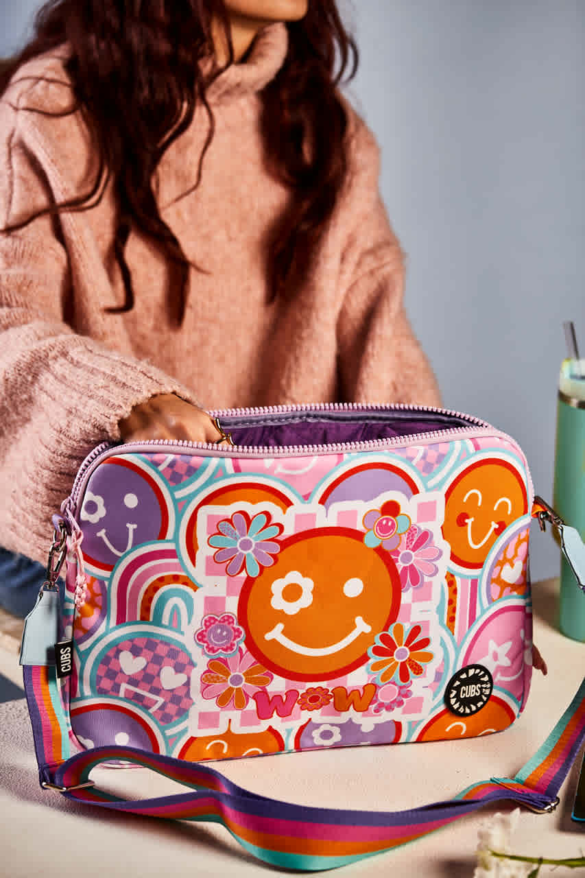 Flower Wow Smile  Laptop Bag with strap 15 Inch