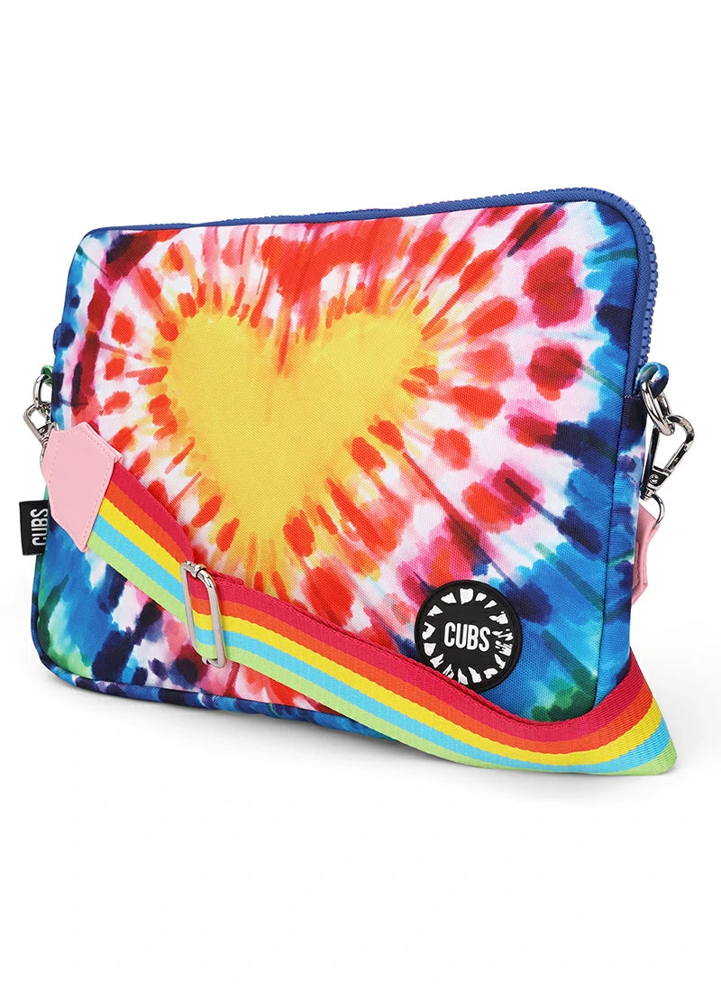 My Heart Is Tie Dye Laptop Bag With Strap 15 Inch