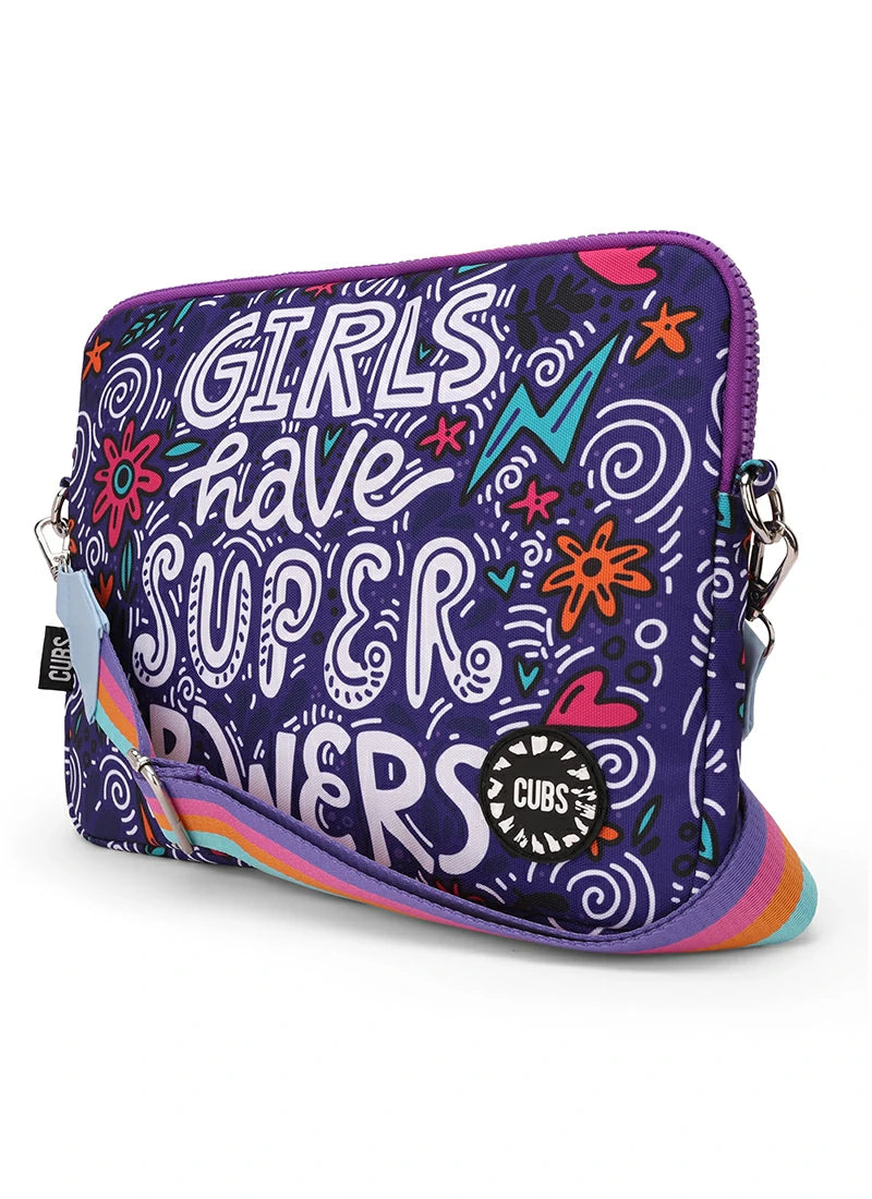 Girls Have Super Powers Laptop Bag With Strap 13 Inch