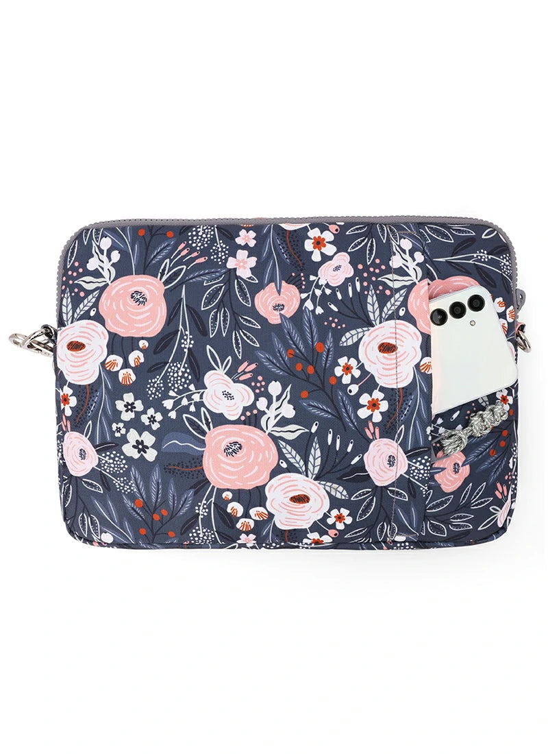 Blooming Flowers Rose Laptop Bag With Strap 13 Inch