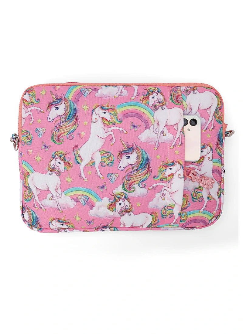 Rainbow Unicorn Laptop Bag With Strap 13 Inch
