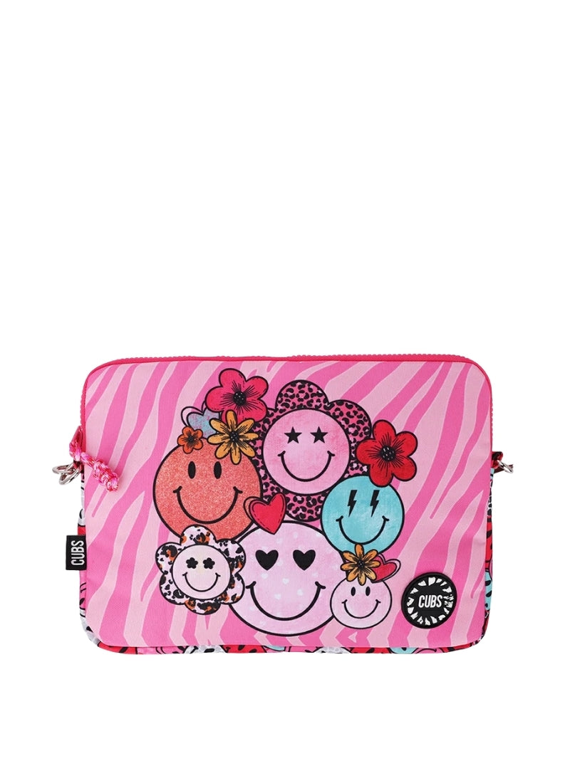 Pink Smiles Laptop Bag With Strap 15 Inch