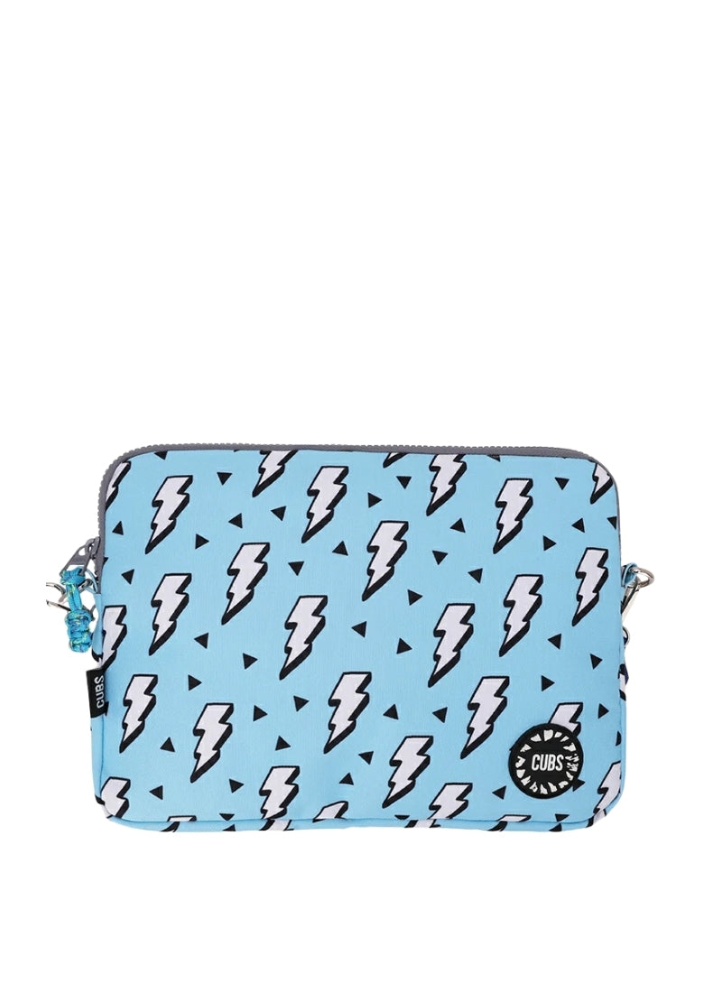 Electric Shock Baby Blue Laptop Bag with strap 15 Inch