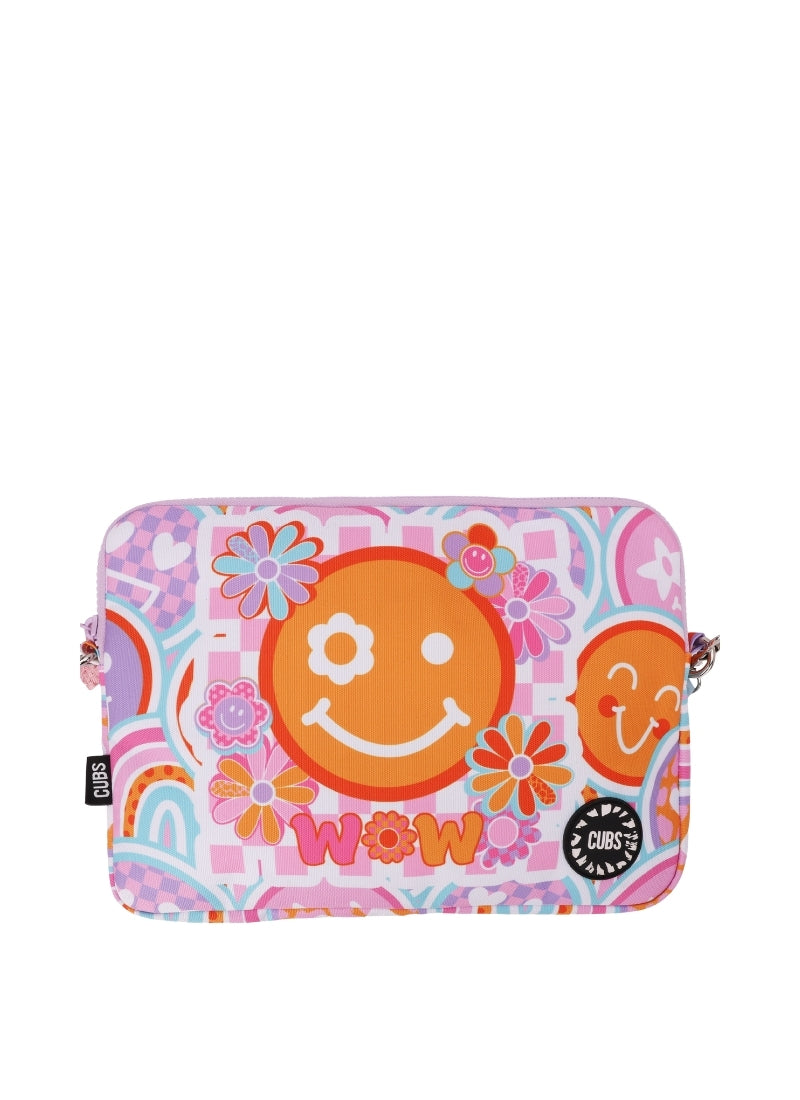 Flower Wow Smile  Laptop Bag with strap 15 Inch