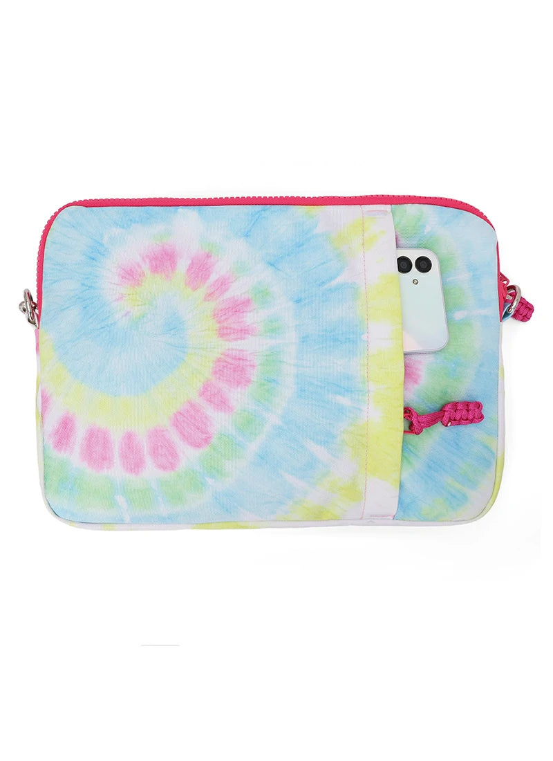 Girl Power Graffiti Tie Dye Laptop Bag with strap 13 Inch
