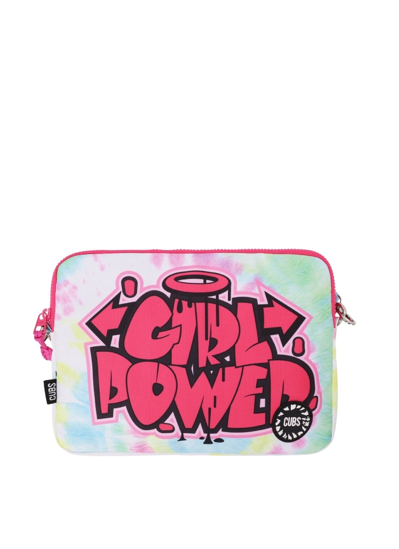 Girl Power Graffiti Tie Dye  Laptop Bag with strap 15 Inch