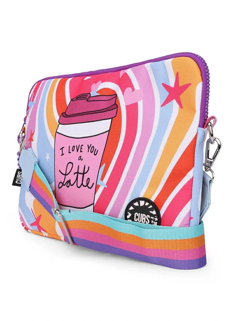 I Love You A Latte Laptop Bag With Strap 13 Inch