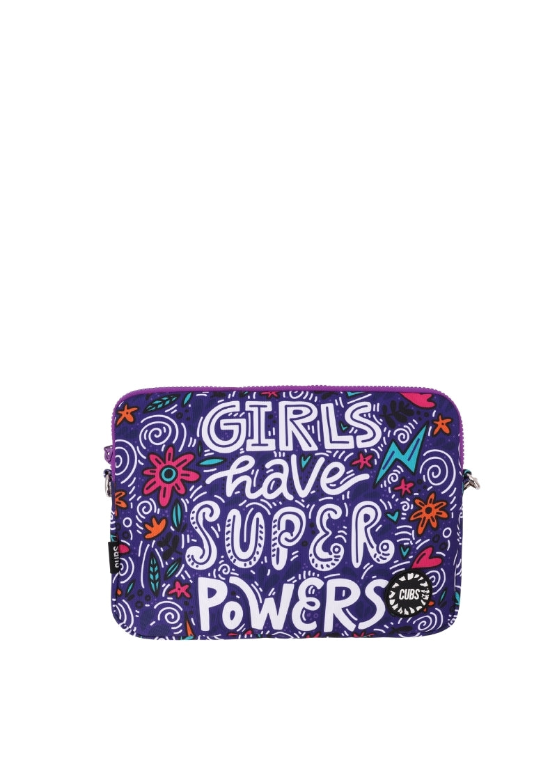 Girls Have Super Powers Laptop Bag With Strap 13 Inch