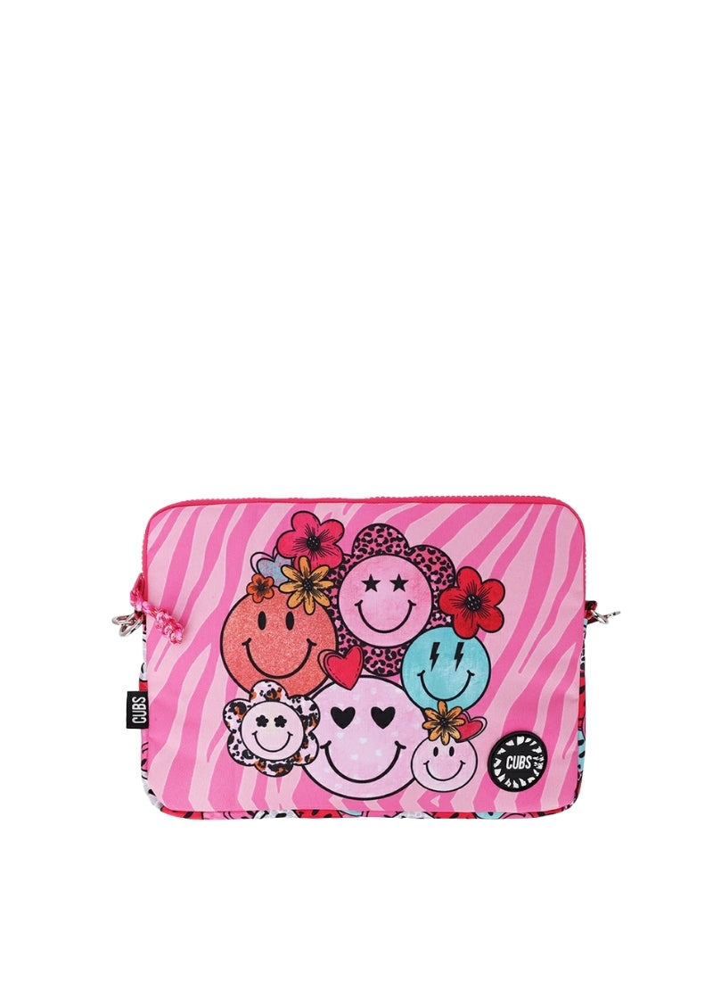 Pink Smiles Laptop Bag With Strap 13 Inch