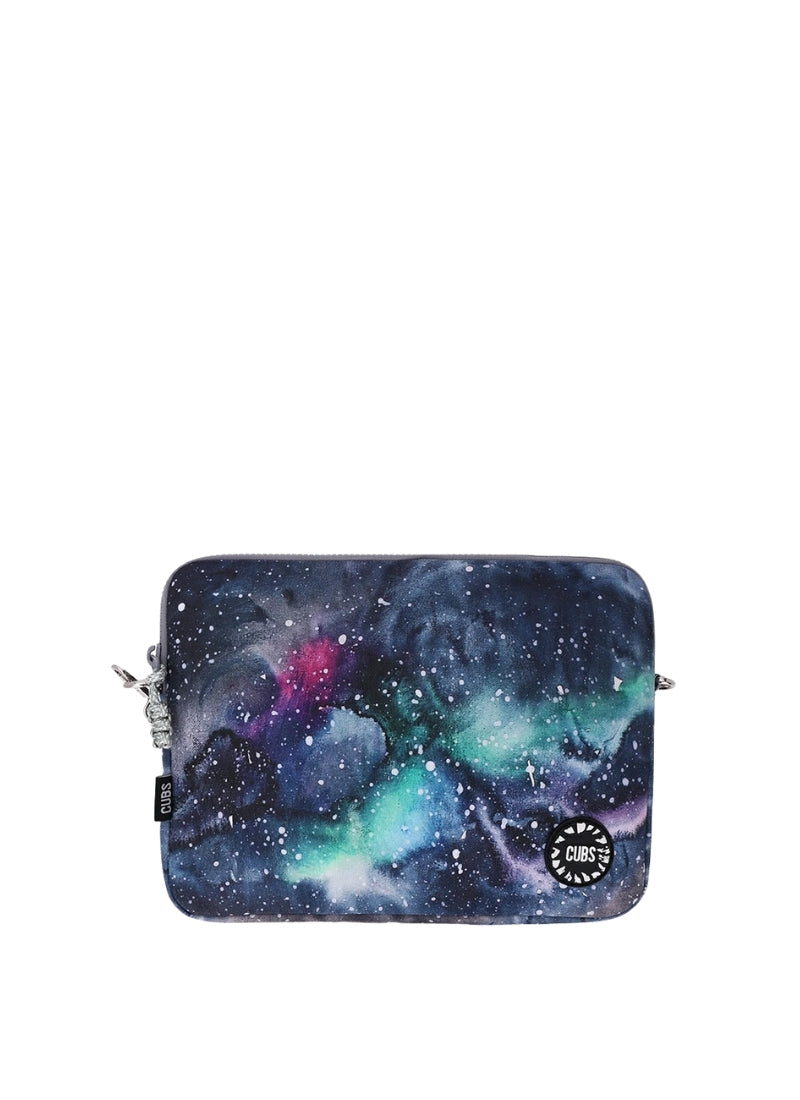 Grey Galaxy Laptop Bag With Strap 13 Inch