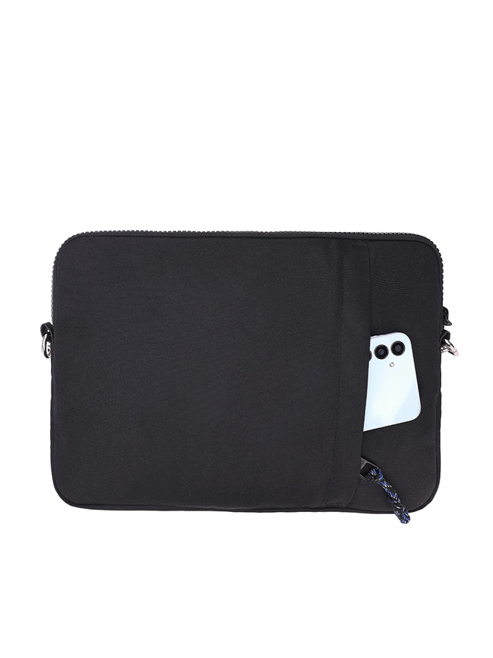 All Black Laptop Bag With Strap 15 Inch