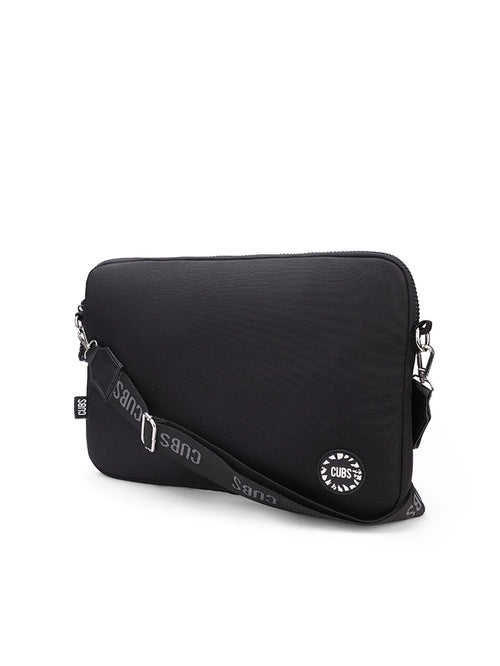 All Black Laptop Bag With Strap 13 Inch