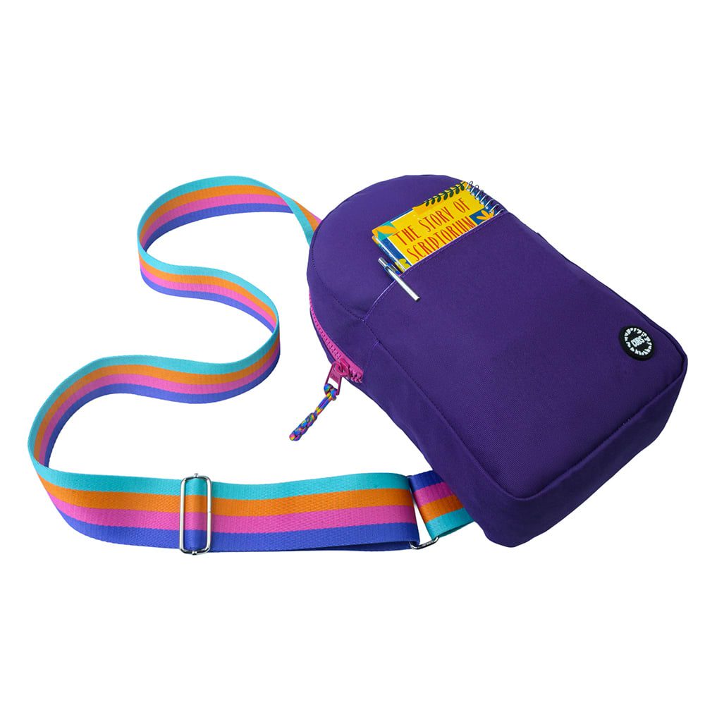 Purple Sling Bag Front Pocket