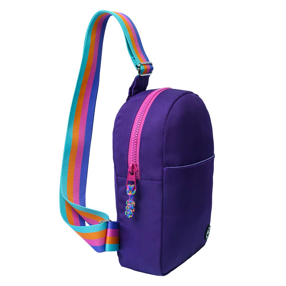 Purple Sling Bag Front Pocket