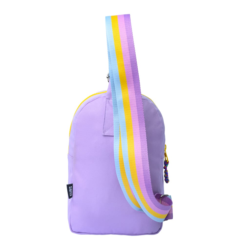 Lilac/yellow Sling Bag Front Pocket