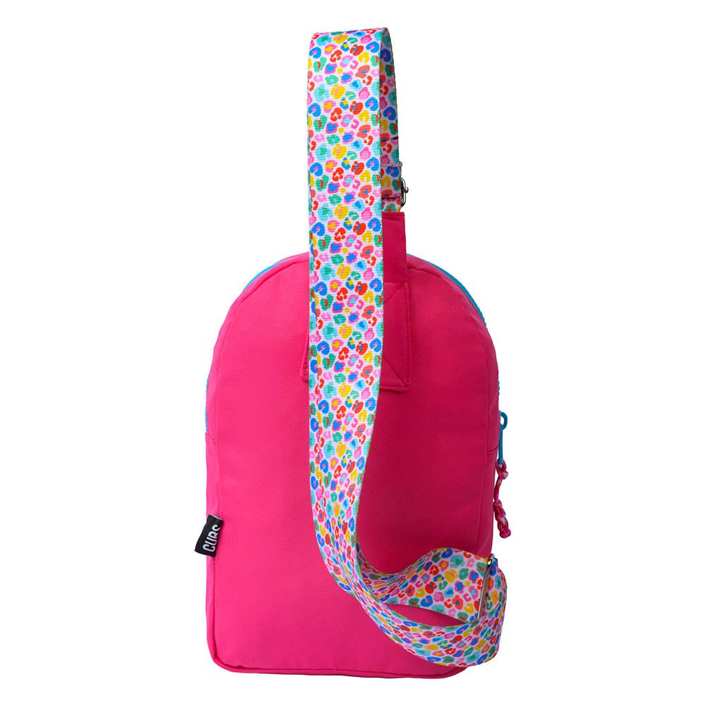 Hot Pink Sling Bag Front Pocket