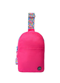 Hot Pink Sling Bag Front Pocket