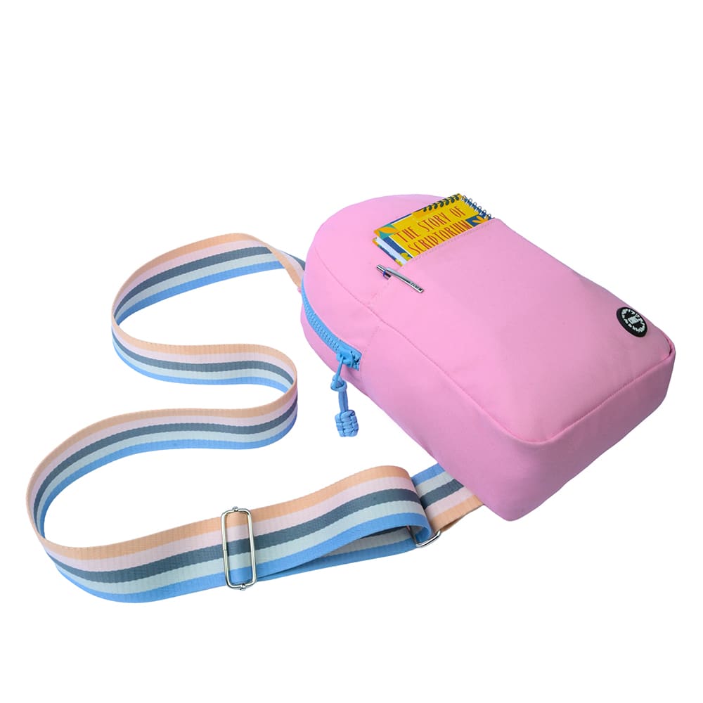 Light Pink Sling Bag Front Pocket