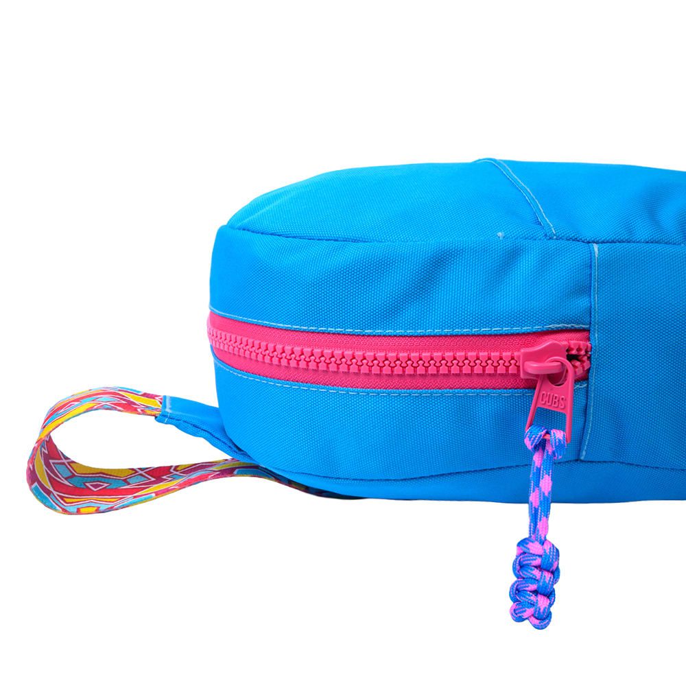 Blue/Fuchia Sling Bag Front Pocket