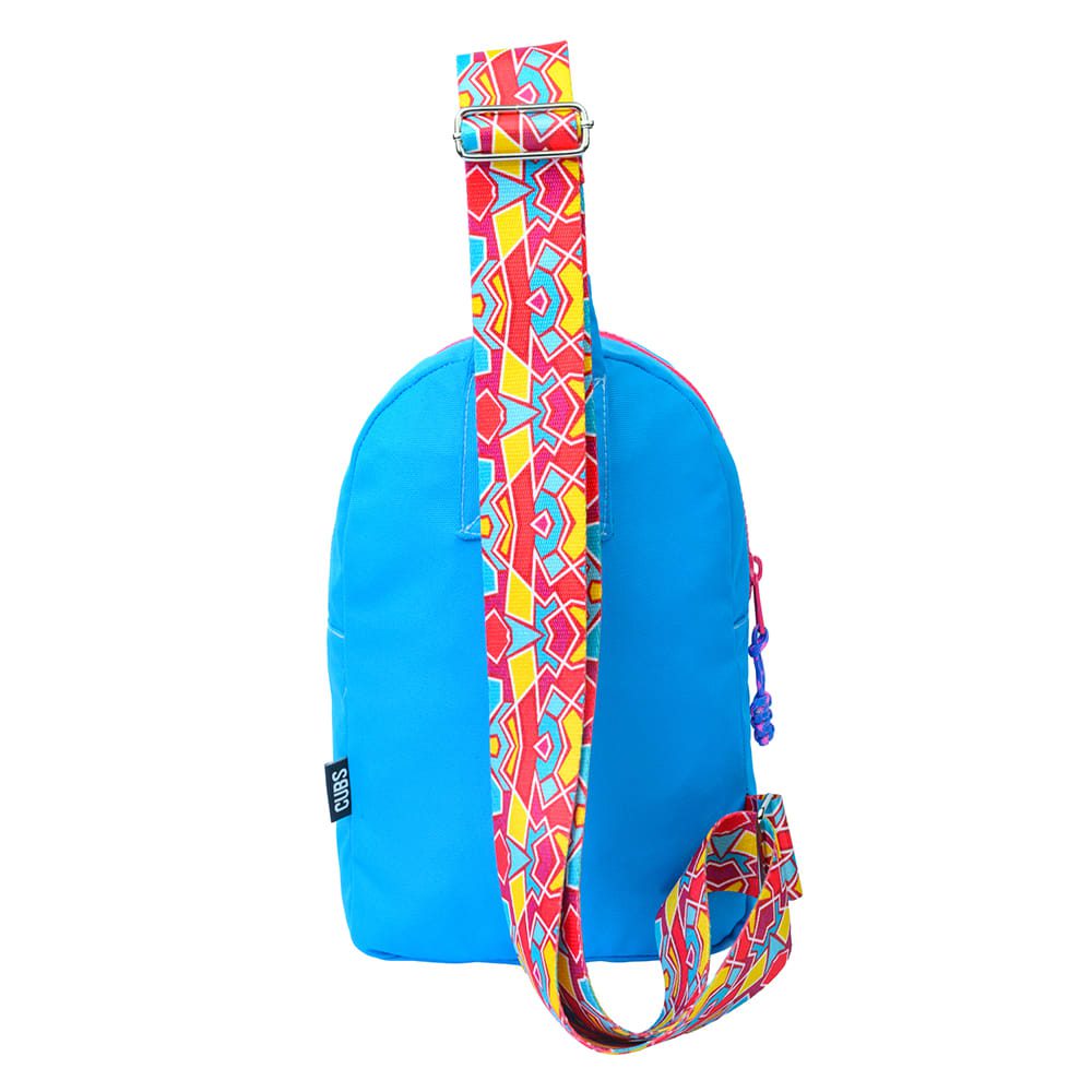 Blue/Fuchia Sling Bag Front Pocket