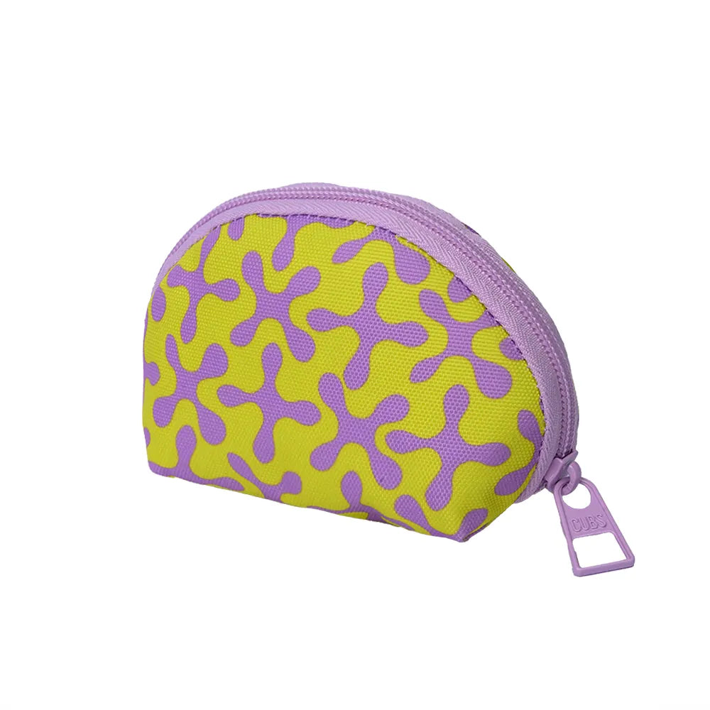 Lilac & Yellow Make-Up Round Bags