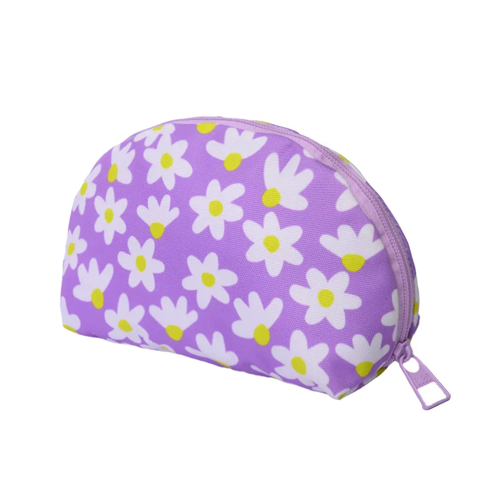 Lilac & Yellow Make-Up Round Bags