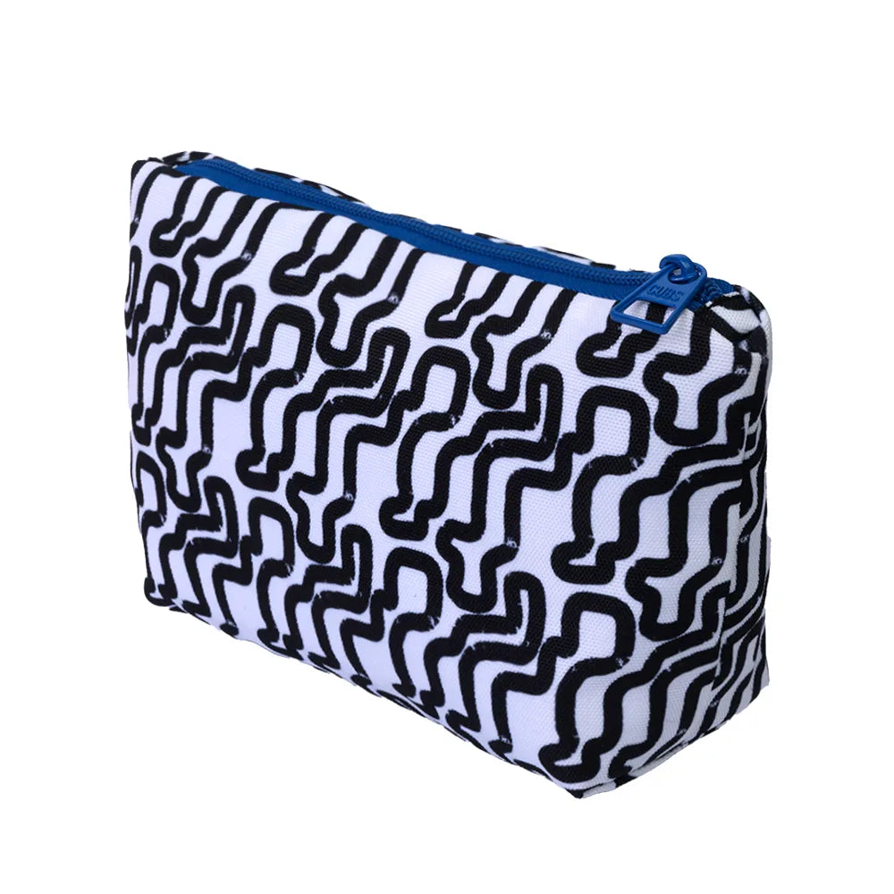 Blue Black and Yellow Make-Up Rectangular Bags
