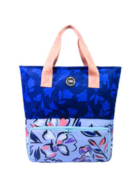 Navy Lilies Tote/Cooler